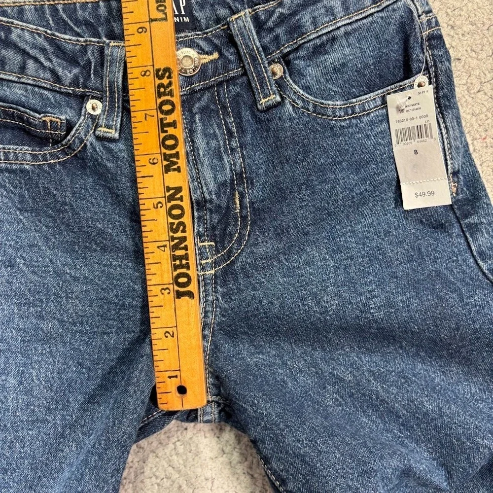 Gap‎ High Rise Wide Leg Baggy Jeans Blue Size 8 Girls Ankle Length NWT